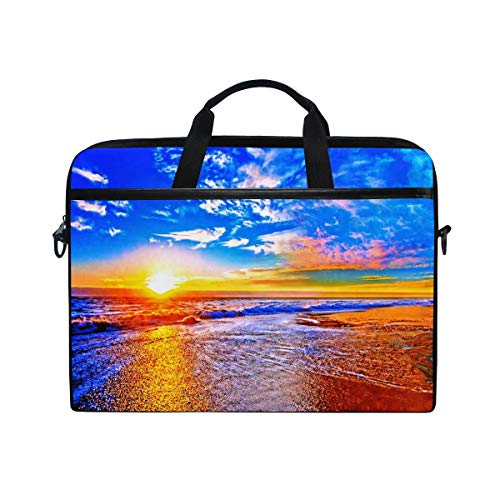 LUNLUMO Sunset Beautiful Sea Pattern 15 Zoll Laptop und Tablet Tasche Durable Tablet Sleeve for Business/College/Women/Men