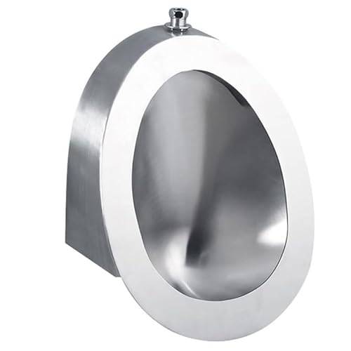 Wandmontiertes Spül-Urinal für Herren, Toilette aus Edelstahl 304, Haushalts-/Gewerbe-Urinal für Herren für Erwachsene, Badezimmer-Toilette, Sanitär-Urinal für Herren, öffentliche Toilette