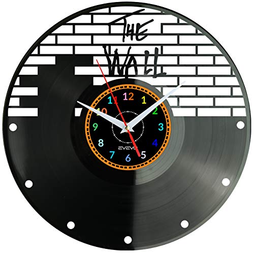 EVEVO The Wall Wanduhr Vinyl Schallplatte Retro-Uhr Handgefertigt Vintage-Geschenk Style Raum Home Dekorationen Tolles Geschenk Wanduhr