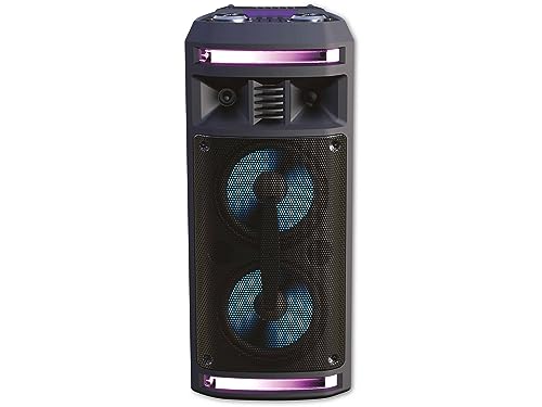 Denver BPS-351 Bluetooth-Lautsprecher, Größe 6,5 Zoll, wiederaufladbarer Akku 4400 mAh, LED-Lichter, Lautstärke 80 W, USB-Eingang, AUX, MicroSD, FM-Radio.