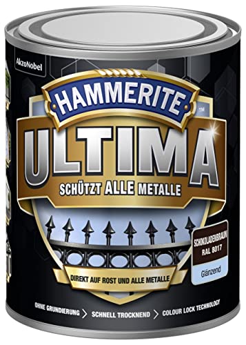 5379720 Hammerite ULTIMA Metallschutz Lack Rost 750ml Glänzend Schokoladenbraun RAL 8017