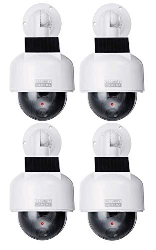 4X Solar-Überwachungskamera-Attrappen,wasserdicht, mit Blink-LED, für den Innen- und Außenbereich