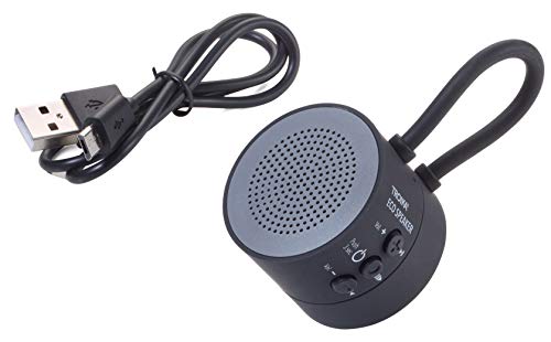 TROIKA ECO Speaker – BTS50/BK – Mini-Lautsprecher/Freisprecheinrichtung für Sport & Freizeit, kabellos, Magnet zur Befestigung – Laden via USB – Akku 300 mAh – drahtlose Datenverbindung (5.0)