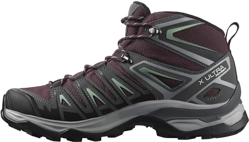 Salomon Damen X Ultra Pioneer Mid Gore-Tex Hiking Shoe, Winetasting-Magnet-Granite Green, 36 EU