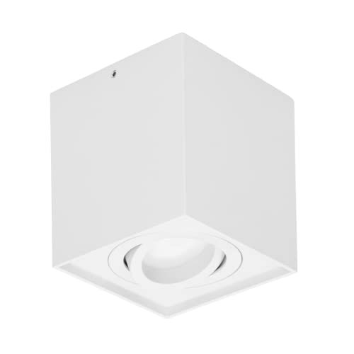 Adviti Carolin Deckenleuchte Quadratisch GU10 IP20 35W Max (Glühbirne Separat Kaufen) (Weiß)