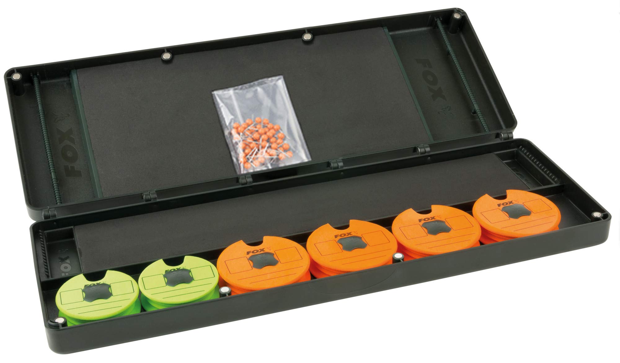 Fox F Box Large disc & Rig Box System - Tacklebox für Montagen & Rigs zum Karpfenangeln, Angelbox für Karpfenmontagen, Rigbox