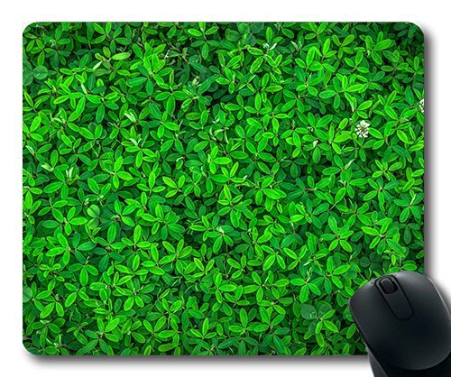(Precision Lock Edge Mouse pad) Leaf Nature Green Spring Abstract Plants Herb Gaming Mouse pad Mouse mat for mac or Computer