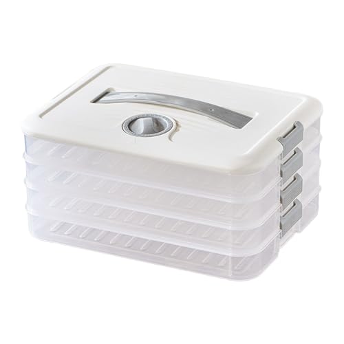 3 4 Schichten Lebensmittelaufbewahrungsbehälterhalter Lebensmittelkonservierungsbox Für Küche Und Kühlschrank Knödelbox Gut Versiegelter Küchenvorratsbehälter Für Knödel