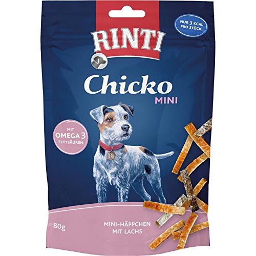 Rinti Chicko Mini Häppchen mit Lachs, 2er Pack (2 x 80 g)