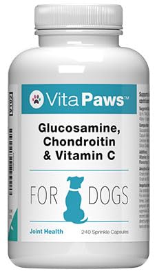 VitaPaws™ Glucosamin, Chondroitin & Vitamin C - für Hunde - 120 Streukapseln - SimplySupplements