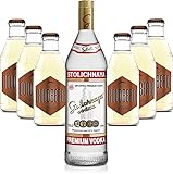 Moscow Mule Set - Stolichnaya Vodka 1L (40% Vol) + 6x Goldberg Intense Ginger 200ml - Inkl. Pfand MEHRWEG