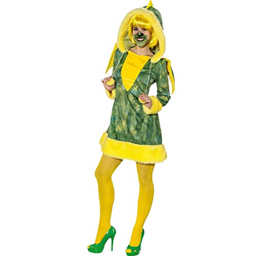 Amakando Damenkostüm Drache - 38/40 (S/M) - Drachenkostüm Damen Kostüm Straßenkarneval Karnevalskostüm Dinosaurier Tierkostüm Frauen Drachenkostüm Damen