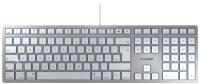 CHERRY KC 6000 Slim für MAC USB-Tastatur Deutsch, QWERTZ, Mac Silber/Weiß