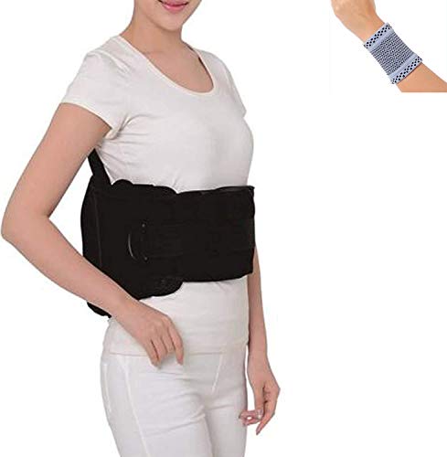 Amsahr Panel-Typ Lendenwirbelstütze Seitliche Bauch Plattenform Unterstützung Hip Design einstellbar verstärkte Riemen XX-Large- 115-130 Mit cm enthalten Wrist Band