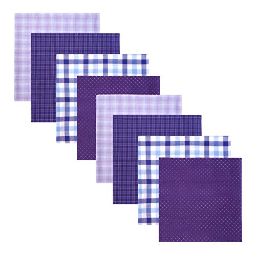 Retreez 8 Stück Reine Baumwolle Gemischte Taschentücher für Herren Geschenkset - Gemischte Set A5A008