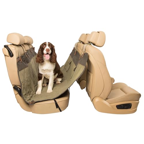 PetSafe Happy Ride Gesteppte Hängematte Sitzbezug für Hunde und Haustiere – passend für Autos, LKWs, Minivans und SUVs – Gepolsterter Baumwollstoff – Strapazierfähiger Fahrzeugsitzschutz – Grün