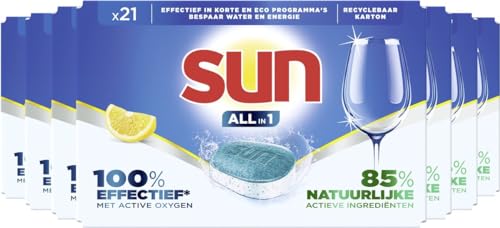 Sun - Vaatwastabs all-in-1 citroen - 7x 21 stuks -Voordeelverpakking