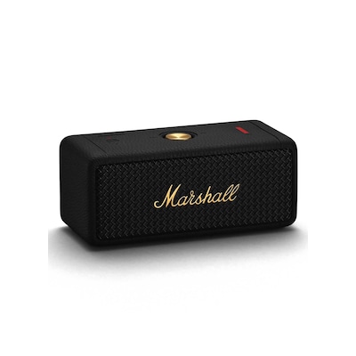 Marshall Emberton II tragbare Bluetooth-Lautsprecher, kabellos, koppelbar, IP67 Staub und wasserfest, über 30 Stunden Spielzeit - Schwarz und Messing