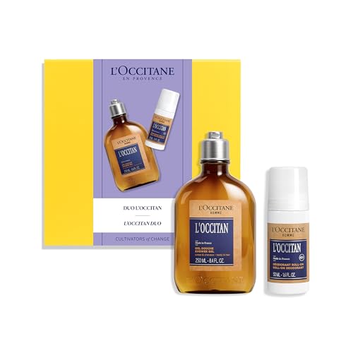 L'Occitane Herren Körper- und Badpflegeset, L'Occitan Lavendelduft, Duschgel- und Deodorant-Duo