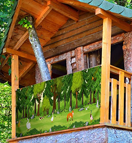 MyMaxxi Balkon Sichtschutz | Wald 3 x 0,9m | Abdeckung für Terrasse Balkon | Windschutz Sonnenschutz Blickdicht | Balkonverkleidung wetterfest Sichtschutz Zaun | Verkleidung