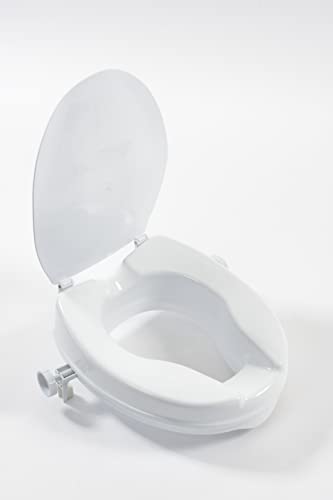NRS Healthcare Linton Toilettensitzerhöhung mit Deckel, 50 mm, Weiß