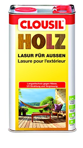 CLOUsil Holzlasur Holzschutzlasur für außen tannengrün Nr. 11, 5L: Wetterschutz, UV-Schutz, Nässeschutz und Schimmel für alle Holzarten - in verschiedenen Farben