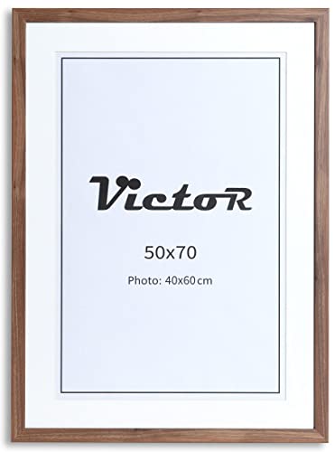 Victor Bilderrahmen "Richter" braun in 50x70 cm mit 40x60cm Passepartout - Leiste: 25x20mm