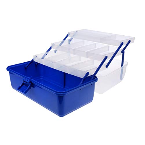 Tubayia Wasserdicht Angelkoffer Angelgerät Box Aufbewahrungskasten für Fischhaken, Köder, Senker usw (L)