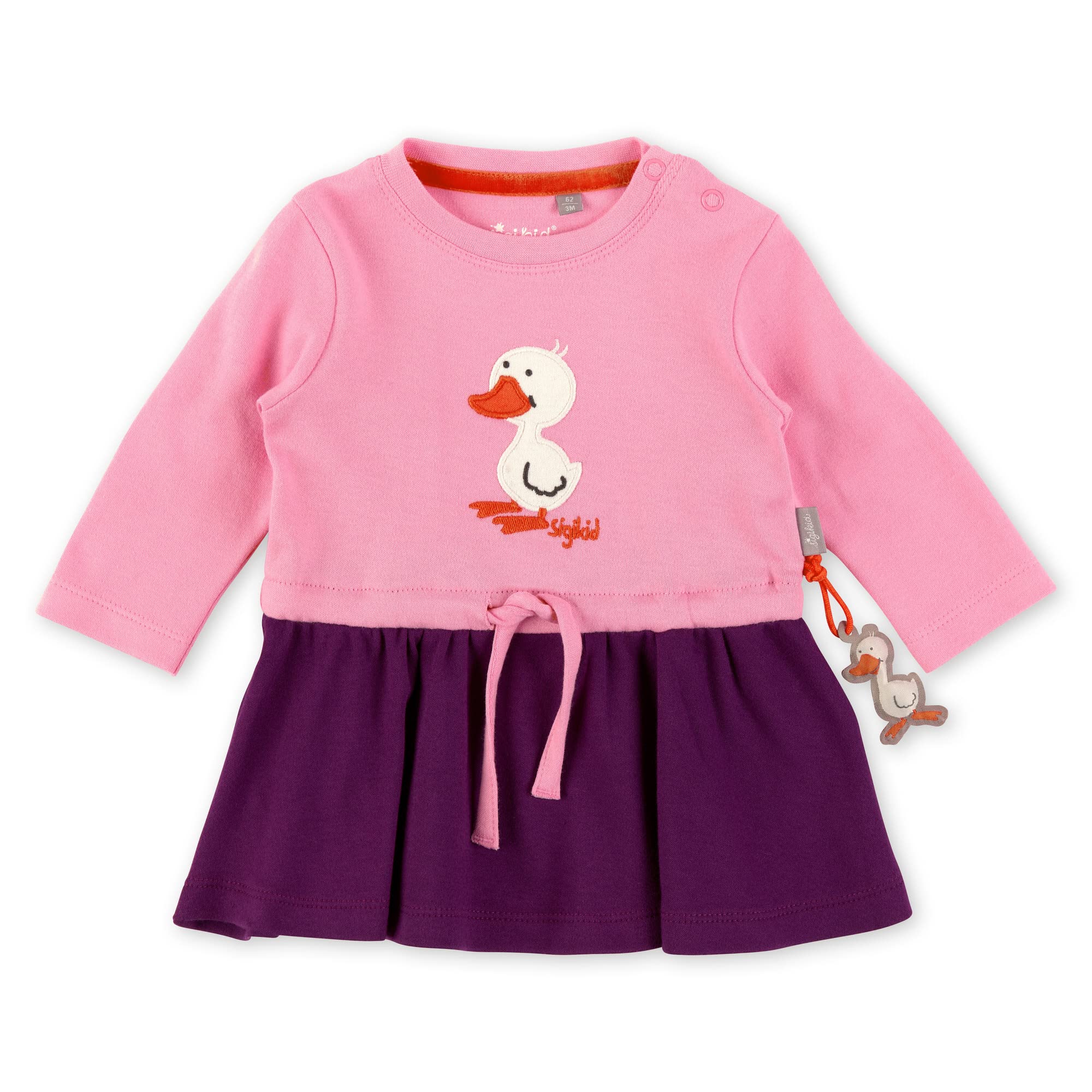 Sigikid Baby-Mädchen Kleid aus Bio Baumwolle Kinderkleid, rosa/lila, 80