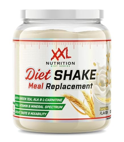 XXL Nutrition - Diet Shake - Abnehm Shake, Trinkmahlzeit, Protein Shake - Diät-Shake, Abnehmen, Mahlzeitersatz - Banane - 1200 Gramm