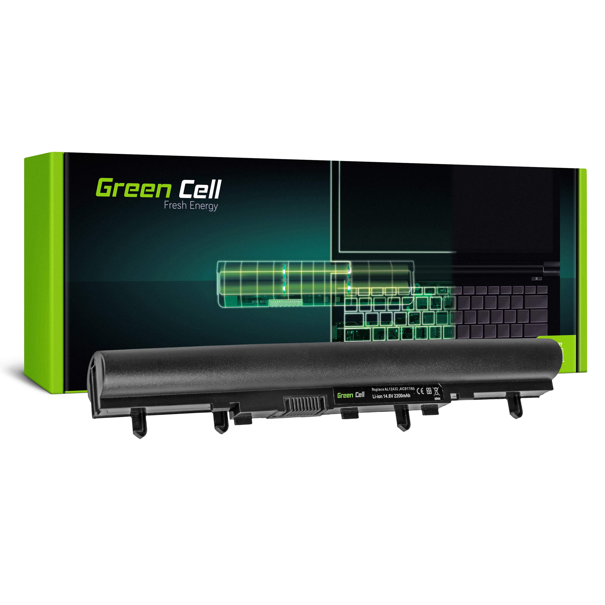 Green Cell AL12A32 AL12A72 Laptop Akku für Acer Aspire E1-570 E1-570G E1-572 E1-572G V5-571 E1-510 E1-510P E1-522 E1-530 E1-530G E1-532 V5-431 V5-531 V5-551 V5-551G V5-561 V5-561G V5-571G