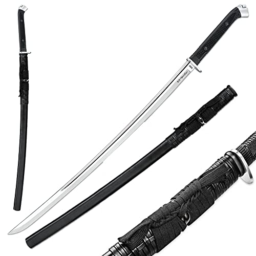United Cutlery Honshu Boshin Katana, Japanisches Schwert Full-Tang Klinge aus Kohlenstoffstahl mit Scheide 104cm, Katana Schwert, Samurai Schwert & EDC Messer