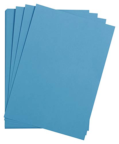 Clairefontaine 975558C Packung mit 25 Bastelkartons Maya, 185g, DIN A2, 42 x 59,4 cm, 1 Pack, blau