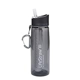LifeStraw Go 2 Nachfüllbare Wasserflasche mit Eingebautem (2-Stufig) Grey Filter, Grau, M