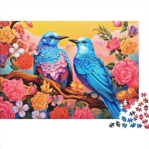 1000-teilige Puzzles Für Erwachsene | Birds and Flowers | Familienspaß-Puzzles 1000 Teile Für Erwachsene Geschenke Ungelöstes Puzzle 1000pcs (75x50cm)