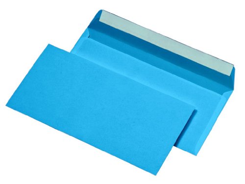 100 Mailmedia® Briefumschläge Din lang blau haftklebend