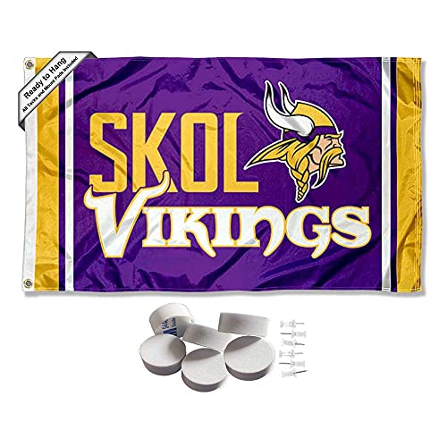 Minnesota Vikings SKOL Banner and Tapestry Wall Tack Pads