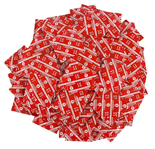 London Kondome mit Erdbeeraroma Rot