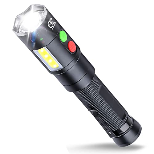 MCCC Selbstverteidigungs-LED-Taschenlampe mit 120 dB persönlichem akustischem Alarm für Notfälle, ultrahell, 600 Lumen, Taschenlampe mit 1 x 18650 Akku im Lieferumfang enthalten