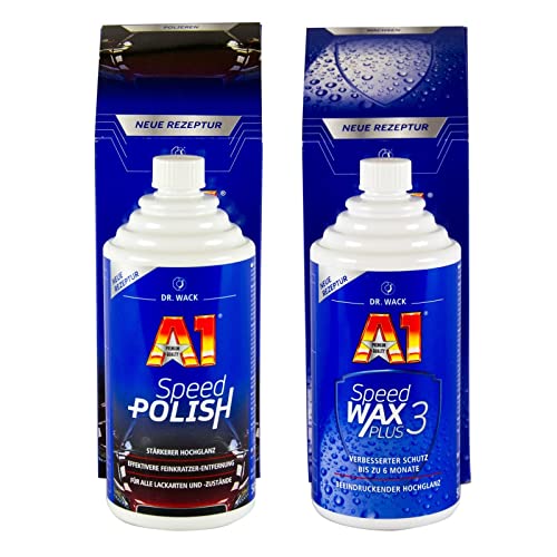 Dr. Wack 2730 A1 Speed Wax Plus 3, 500 ml + Dr. Wack 2700 A1 Speed Polish, 500 ml