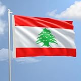 Flagge Libanon in Stoff marine Größe 100 x 150 zum Production