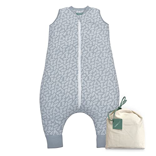 molis&co. Baby-Schlafsack mit Füßen. 2.5 TOG. Größe: 70 cm. Ideal für die Übergangszeit und den Winter. Blue Garden. 100% bilogischem Baumwolle (GOTS).
