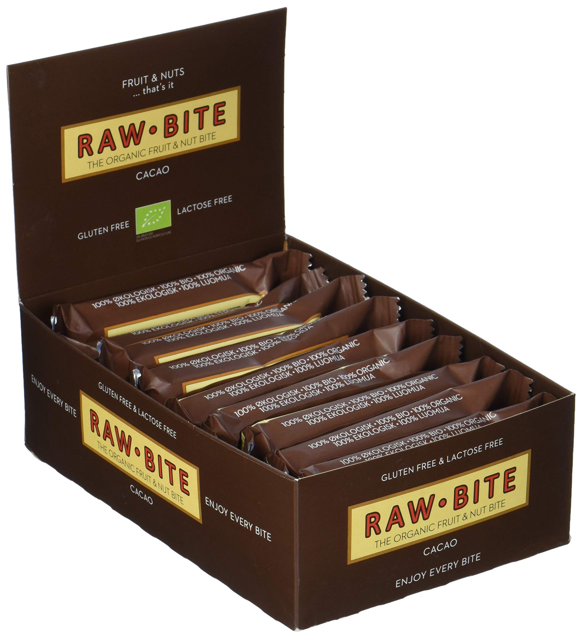 Raw Bite Rohkost Riegel Cacao, 12er Pack (12 x 50 g)