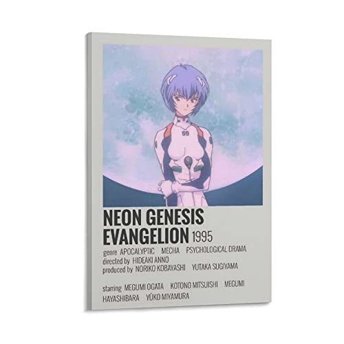 ZXCY Anime Neon Genesis Evangelion Poster Rei, dekoratives Gemälde, Leinwand, Wandkunst, Wohnzimmer, Poster, Schlafzimmer, Gemälde, 30 x 45 cm