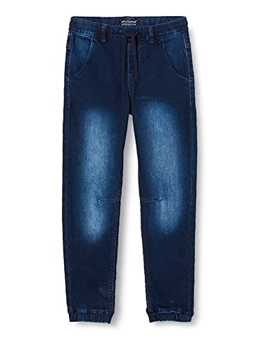 MINYMO Jungen Power Stretch Loose fit Jeans, Dark Blue Denim, 122