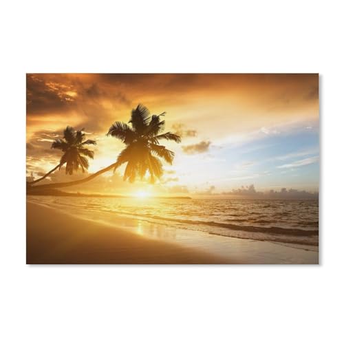 Klassisches Puzzle 3D Puzzle DIY Kit Karton Spielzeug Einzigartiges Geschenk，Küste Landschaft,Palmen，Klassisches Puzzle 3D Puzzle DIY Kit Karton Spielzeug Einzigartiges Geschenk（50x70cm）-A330