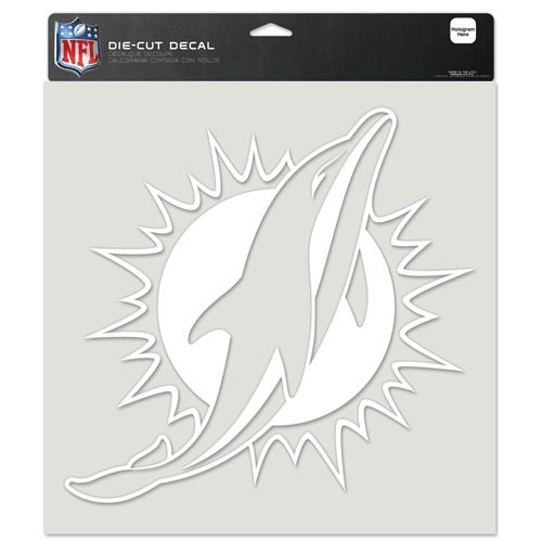 NFL Miami Dolphins gestanzter Aufkleber, 20,3 x 20,3 cm, Teamfarbe