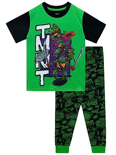 Teenage Mutant Ninja Turtles Schlafanzug | Jungen Schlafanzug TMNT | Grün 146