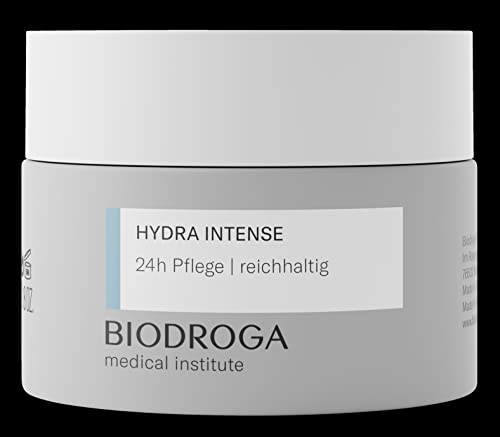 Biodroga Hydra Intense reichhaltige 24h Pflege 50 ml – Gesichtspflege Creme mit Hyaluron | Face Moisturizer Moisture Boost