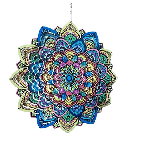 Mandala Blütenwindspinner Edelstahl 3D Wind Spinner Für Innengartengartendekoration Handwerk Ornamente